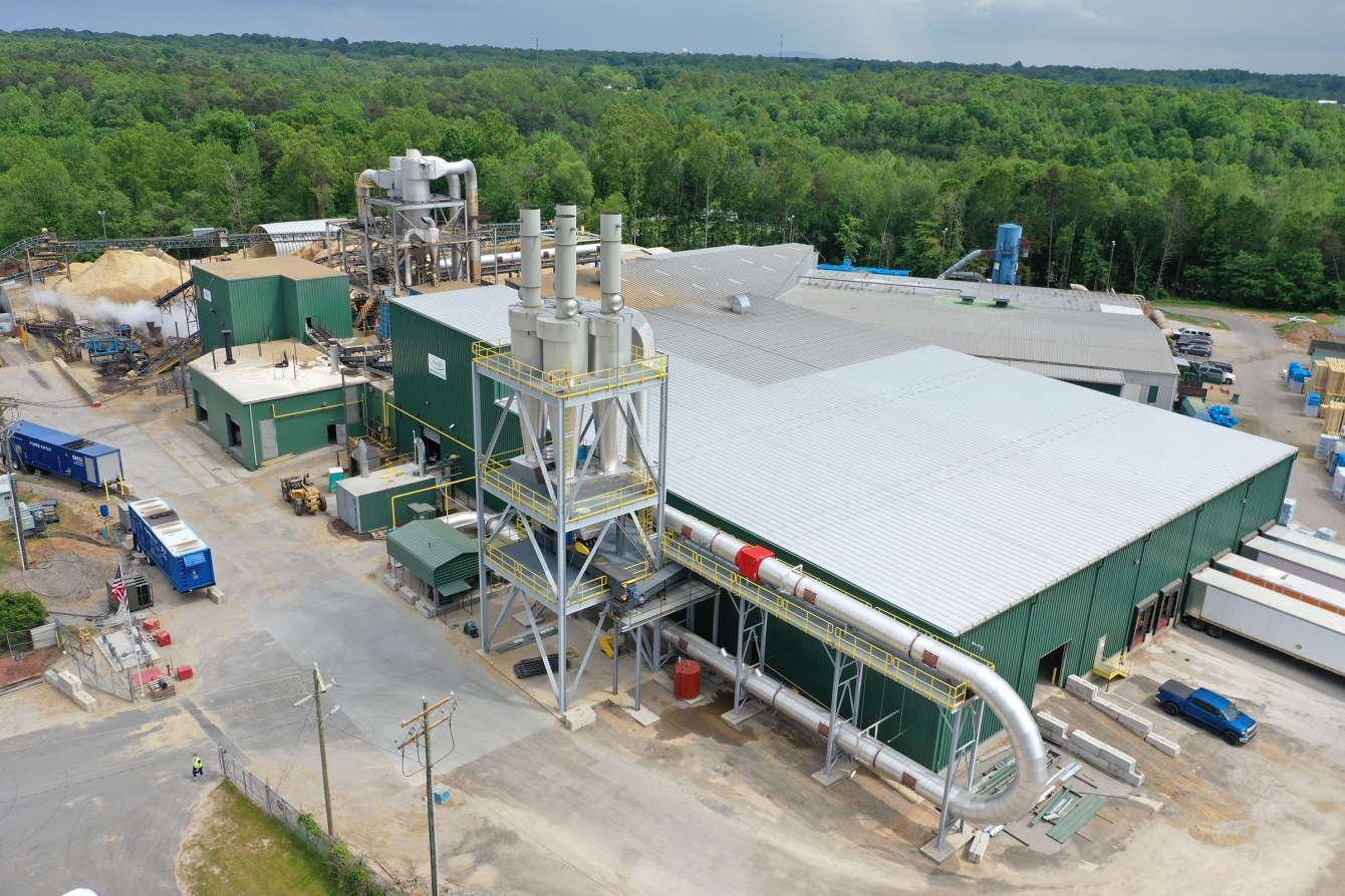 An overhead view of Profile's Conover plant expansion from 2019.